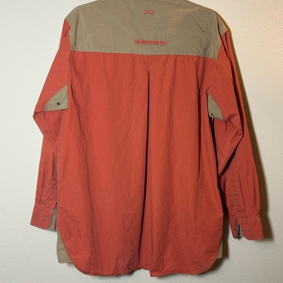 GameGuard Shooting Shirt Men’s Size Medium Orange Button Up Outdoor Hunting Gear - Picture 5 of 6